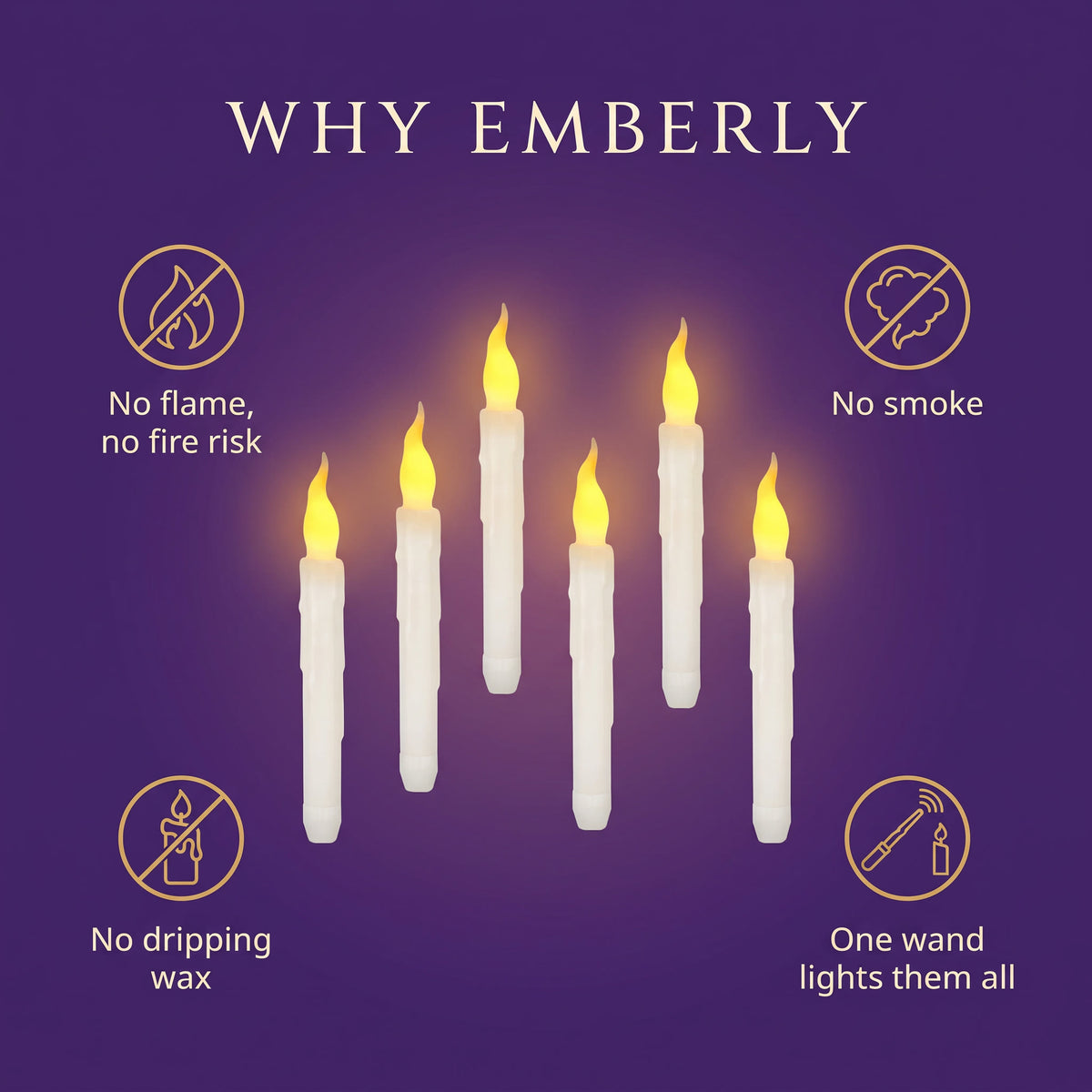 Floating Candles with Magic Wand Remote