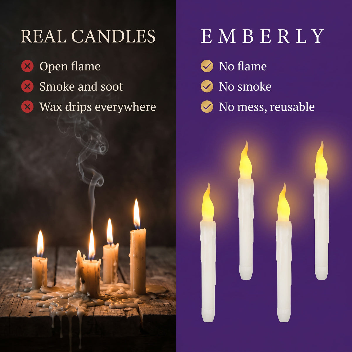 Floating Candles with Magic Wand Remote